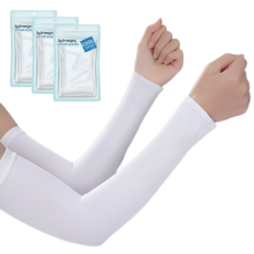 나투사마켓 쿨토시 남자 토시 여성 팔토시, 3개, 화이트