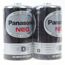 Panasonic 國際牌 1號環保電池 D-2 一小包2個入 乾電池 1號電池 國際牌電池 國際牌碳鋅電池 公司貨, 一包(2個入)