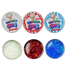 박사퍼티 슬라임 반짝펄 3종세트, 1세트, 50g, A세트(반짝인어빛+로즈골드+야광블루)
