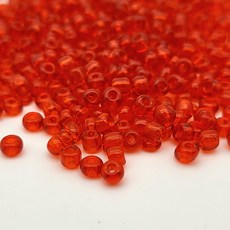 [모크재료방] 시드비즈 3mm, 500개, 투명 레드