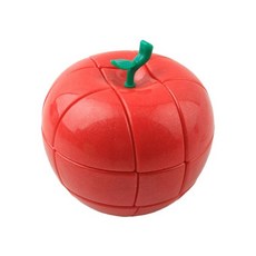 小小店舖 永駿蘋果三階概念方塊紅色異形魔術方塊 3階 速解魔方, 紅色, 1個