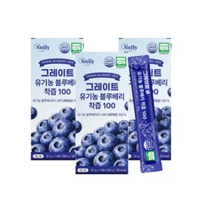 블루베리 착즙 100 스틱 식약처 해썹 14포 3개, 100g