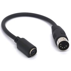 5핀 DIN에서 PS2 케이블 어댑터 MIDI 수신에서 6핀 미니 DIN 암 for Mouser at Keyboard