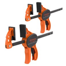 Jorgensen 2PC 미니 목공 퀵그립 F타입 클램프 고정 공구, 2개