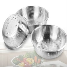 바른햇살 펀칭스텐볼 야채씻는볼, 2호