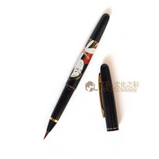 【汶采】吳竹 蒔繪物語 萬年毛筆 役者繪 黑色 DU184-615 附3支墨水管, 詳見包裝
