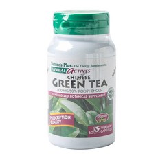 NaturesPlus 天然佳 中式綠茶 400mg 素食膠囊, 60入, 1個, 60錠