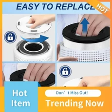 정시출고 품질보증 MOOKA M03 공기 청정기 H13 True HEPA 필터 용 A13I-2PCS 교체 필터 고효율 활성탄 필터, 01 White  Black