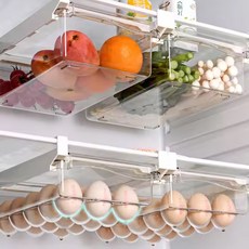 주다리빙 냉장고 슬라이딩 선반 냉장고정리트레이 서랍, 1개, 계란형+바구니형