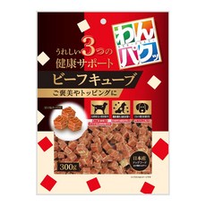 WAN-PAKU! 牛肉起司小立方 300g 狗狗零食 日本產, 1個, 牛肉