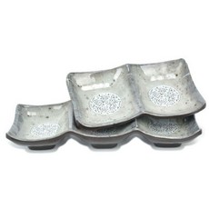 웨이브 찬기 멜라민 돌산 웨이브2칸초장 DS-6829 esc+415Ad