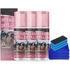 폴리싱 클리너 자동차 인테리어 2026 업그레이드 스프레이 대시보드 시트 가죽 플라스틱 2PCS 을 위한 다목적 디테일, 3PCS