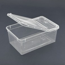 반려동물용품 투명 양 뚜껑 사육통 파충류 곤충 관찰용