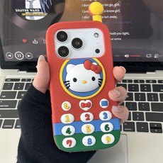 키티 아이폰17 3D 입체 실리콘 케이스