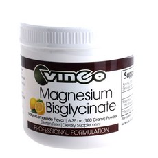Vinco 檸檬味甘氨酸鎂保健食品, 1個, 180克