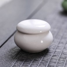 현관 미니 소금단지 재물운 항아리, 1개, 화이트