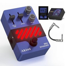 AKLOT 옥타브 일렉트릭 기타 페달: 빠른 트래킹 및 다이내믹 리스폰스 +1/-1 옥타브 및 레벨 컨트롤 미니 기타 이펙트 페달 트루 바이패스 네온 서브 시프트, Flanger