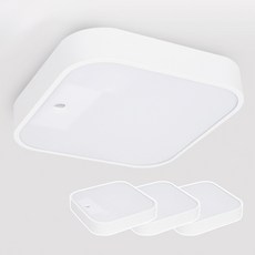 글로벌엘이디 LED 시스템 사각 센서등 15W 주광색 3개입, 1개