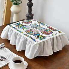 프린터기 먼지 덮개 레이스 커버 복사기 보호 덮개 천, 길이 38폭 35높이 18cm, 다채로운 파인애플