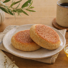 통밀 원곡을 그대로 으깨 만든 통밀 호떡빵, 1개, 120g