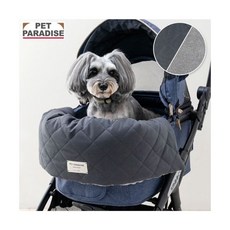 貝果貝果 日本 pet paradise 推車圍邊保護墊 絎縫墨灰, 1個