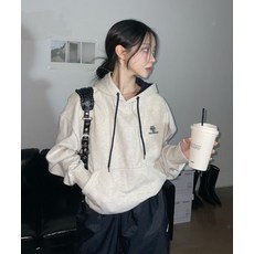 [무아무아] [쭈리/기모] 스티치 콤비 후디 [6color]
