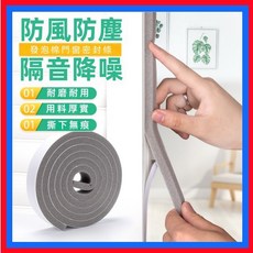 門窗密封條 隔音條 海綿條 縫隙防風 防蟲防塵膠條 門底門縫 門縫條, 1個, 寬1.5cm長2m高1cm 2卷