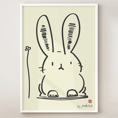 퍼플더스트 토끼 그림 동물 액자, 1.행운토끼_A4, 포스터만