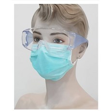 萊亞生活館 C-31 防護眼鏡 完全包覆, 1個, 護目鏡-藍色(戴眼鏡款)