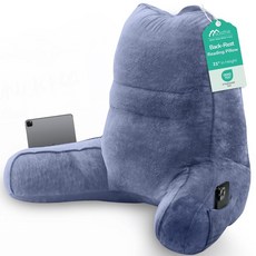 SASTTIE 침대에 베개 벨벳 앉을 바닥에 소파 베개 쿠션 독서 침대 있는 등받이 지지, Extra Back Support (21Inch), 핑크