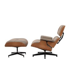 허먼밀러 브랜드관 허먼밀러 공식딜러 Eames Lounge Chair&Ottoman (Checker Siena 다크&카키/Walnut) 매장정품 156988, Classic, 1세트