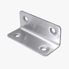 KB 4376 스텐 ㄱ자 꺽쇠 60x60x25 1.7T 평철 코너철 브라켓 보강 연결 철물 앵글 선반꺽쇠, 1개