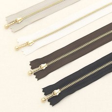 퀼트스타 ykk 지퍼 골드 10 15 20 25 30 40 50cm 수선 부자재 가방지퍼, 7.YKK 골드지퍼 15cm 아이보리, 1개