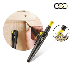 홀더펜 마킹펜 마커펜 (자석타입) 이에스씨 ES-6MPM 흑색심2.8mm 연필깍기내장 목재 금속 시멘트 마킹, 1개, 2.8mm