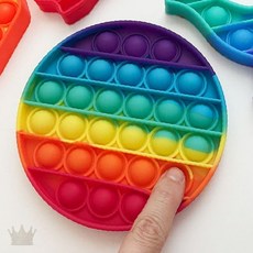 무지개색 원형 실리콘 누름판 손놀림 집중력 훈련 어린이 반복놀이 휴대용 장난감, 상세페이지 참조