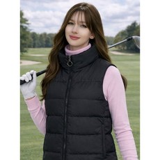 데니스골프 여성 오버핏 듀스포 다운 베스트 RAQFLVT291