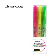 라인플러스 네오라이트 형광펜 3색 5색 세트 낱색 5종 핑크 오렌지 옐로우 그린 블루, 1세트