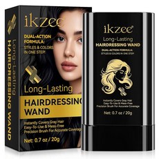 안전하고 편리한 빗 헤어 염료 휴대용 컬러 터치업 봉 방수 땀 방지 빠른 손질 회색 뿌리 정밀 브러시 커버 - 2.9ml0.7액량 온스 블랙 [호환]