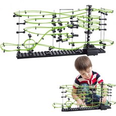 11521254 블록 놀이 만들기 취미 블럭 마블 미로 런 게임 - 롤러컵받침 코스터 빌딩 키트 교육 과학 인터랙티브 건설 세트 청 성인용 생일·이스터·새해를 위한 도전적인