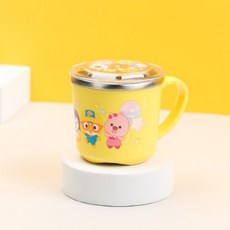 웰픽스 뽀로로 뚜껑 스텐컵 255ml, 혼합색상, 1개