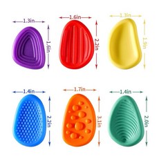 SENSORY 感官石 兒童柔軟硅膠玩具 指尖按摩 海洋主題 6入組, 1個, 感官石( 1 )6入(袋裝)