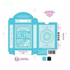 808 MAGIC TALLY-HO BLUE ROSE V2 水藍圓背魔術撲克牌, 1個