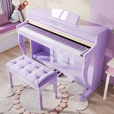 西德爾88鍵逐級配重電鋼琴多巴胺紫色家用初學專業考級 升級演奏級X75P, 1個, 【升級款燈帶跟彈】演奏級X75P多巴胺紫