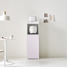 원피엘가구 전자렌지 밥솥 수납장 슬라이딩 선반 주방400, 바이올렛, 바이올렛, 1단