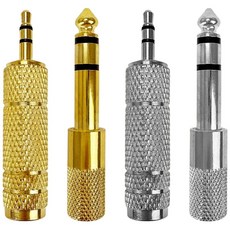 스테레오 변환 젠더 어댑터 고급형 6.35F to 3.5M/ 3.5F to 6.35M 8개 (2가지 규격 금색 은색)