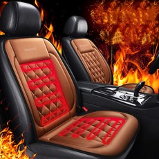 자동차온열시트 온열시트 운전석 12V/24V 전용, 12v브라운1pc, 1개