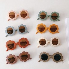 어린이 꽃무늬 디자인 자외선 차단 선글라스 여름 야외 활동 패션 아이템 유아