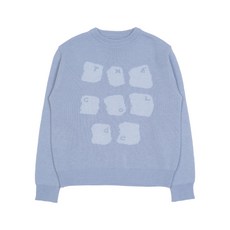 브랜드정품 더콜디스트모먼트 THE COLDEST MOMENT TCM typing logo knit (sky blue) 235625