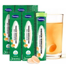 한잘 독일 오렌지맛 발포비타민 멀티비타민+미네랄, 20정, 4개