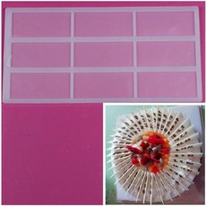 얇은 초콜렛 직사각형 베이킹 몰드 틀 격자 라인 원형 제과 제빵 하트 모양 쿠키 몰딩 주방, 베이지화이트 091(3cmx7.8cm), 1개